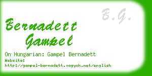 bernadett gampel business card